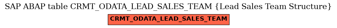 E-R Diagram for table CRMT_ODATA_LEAD_SALES_TEAM (Lead Sales Team Structure)