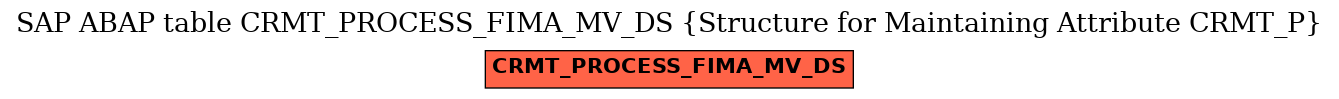 E-R Diagram for table CRMT_PROCESS_FIMA_MV_DS (Structure for Maintaining Attribute CRMT_P)