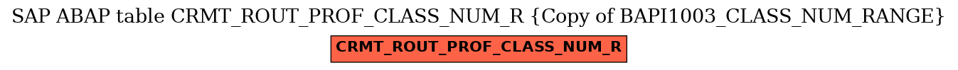 E-R Diagram for table CRMT_ROUT_PROF_CLASS_NUM_R (Copy of BAPI1003_CLASS_NUM_RANGE)