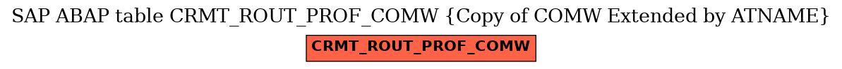 E-R Diagram for table CRMT_ROUT_PROF_COMW (Copy of COMW Extended by ATNAME)