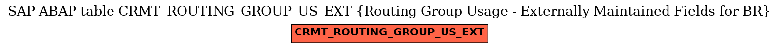 E-R Diagram for table CRMT_ROUTING_GROUP_US_EXT (Routing Group Usage - Externally Maintained Fields for BR)