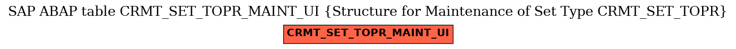 E-R Diagram for table CRMT_SET_TOPR_MAINT_UI (Structure for Maintenance of Set Type CRMT_SET_TOPR)