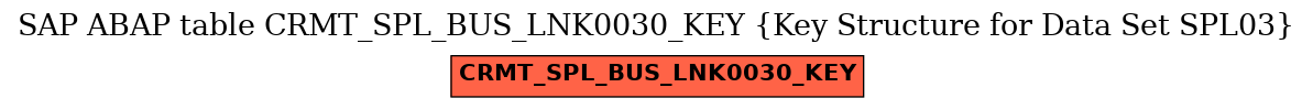 E-R Diagram for table CRMT_SPL_BUS_LNK0030_KEY (Key Structure for Data Set SPL03)