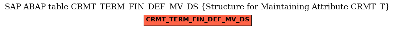 E-R Diagram for table CRMT_TERM_FIN_DEF_MV_DS (Structure for Maintaining Attribute CRMT_T)