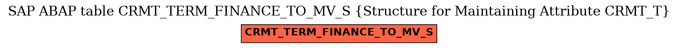 E-R Diagram for table CRMT_TERM_FINANCE_TO_MV_S (Structure for Maintaining Attribute CRMT_T)