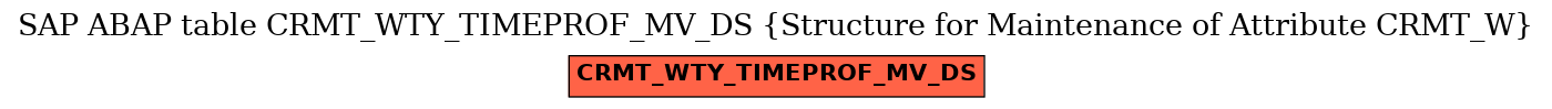 E-R Diagram for table CRMT_WTY_TIMEPROF_MV_DS (Structure for Maintenance of Attribute CRMT_W)