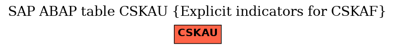 E-R Diagram for table CSKAU (Explicit indicators for CSKAF)