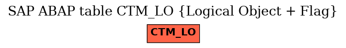 E-R Diagram for table CTM_LO (Logical Object + Flag)