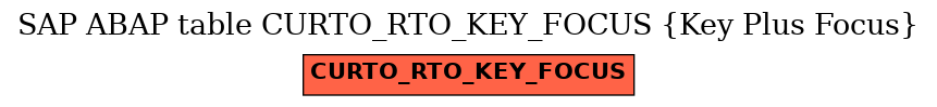 E-R Diagram for table CURTO_RTO_KEY_FOCUS (Key Plus Focus)