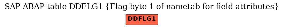 E-R Diagram for table DDFLG1 (Flag byte 1 of nametab for field attributes)