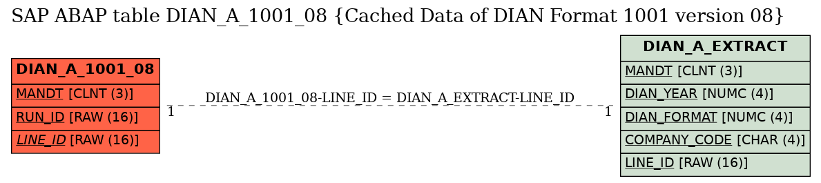 E-R Diagram for table DIAN_A_1001_08 (Cached Data of DIAN Format 1001 version 08)