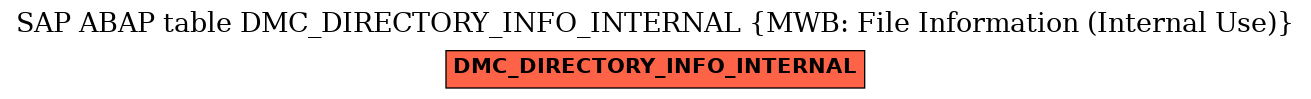 E-R Diagram for table DMC_DIRECTORY_INFO_INTERNAL (MWB: File Information (Internal Use))