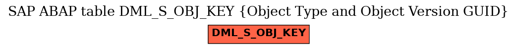 E-R Diagram for table DML_S_OBJ_KEY (Object Type and Object Version GUID)