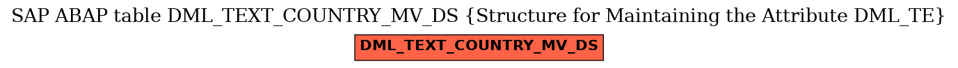 E-R Diagram for table DML_TEXT_COUNTRY_MV_DS (Structure for Maintaining the Attribute DML_TE)