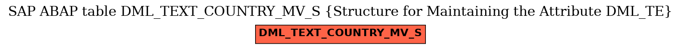 E-R Diagram for table DML_TEXT_COUNTRY_MV_S (Structure for Maintaining the Attribute DML_TE)