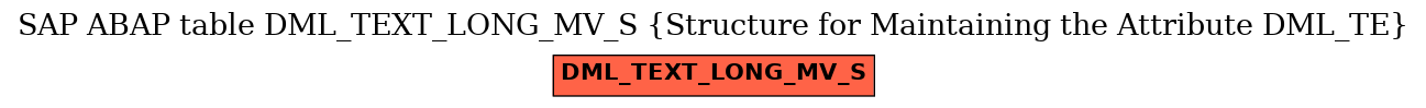 E-R Diagram for table DML_TEXT_LONG_MV_S (Structure for Maintaining the Attribute DML_TE)