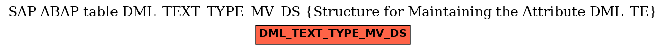 E-R Diagram for table DML_TEXT_TYPE_MV_DS (Structure for Maintaining the Attribute DML_TE)