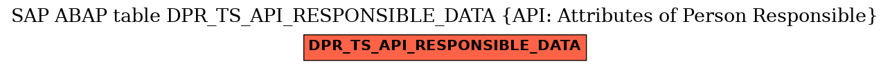 E-R Diagram for table DPR_TS_API_RESPONSIBLE_DATA (API: Attributes of Person Responsible)
