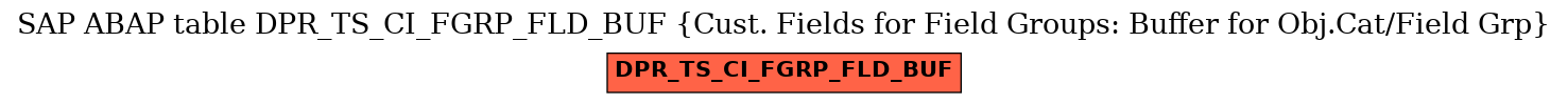 E-R Diagram for table DPR_TS_CI_FGRP_FLD_BUF (Cust. Fields for Field Groups: Buffer for Obj.Cat/Field Grp)