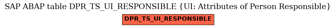E-R Diagram for table DPR_TS_UI_RESPONSIBLE (UI: Attributes of Person Responsible)