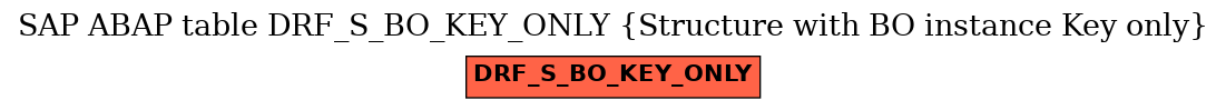 E-R Diagram for table DRF_S_BO_KEY_ONLY (Structure with BO instance Key only)