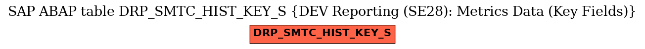 E-R Diagram for table DRP_SMTC_HIST_KEY_S (DEV Reporting (SE28): Metrics Data (Key Fields))