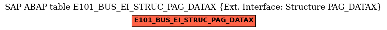E-R Diagram for table E101_BUS_EI_STRUC_PAG_DATAX (Ext. Interface: Structure PAG_DATAX)