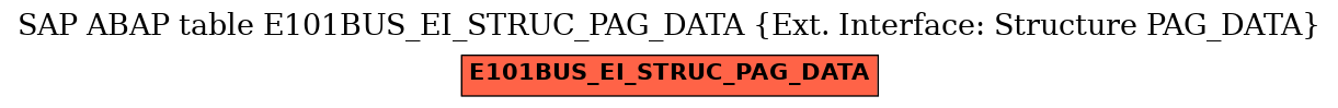 E-R Diagram for table E101BUS_EI_STRUC_PAG_DATA (Ext. Interface: Structure PAG_DATA)