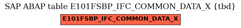 E-R Diagram for table E101FSBP_IFC_COMMON_DATA_X (tbd)