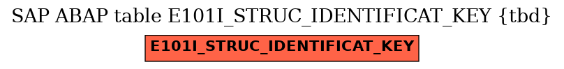 E-R Diagram for table E101I_STRUC_IDENTIFICAT_KEY (tbd)