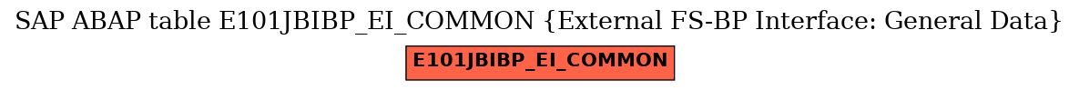 E-R Diagram for table E101JBIBP_EI_COMMON (External FS-BP Interface: General Data)