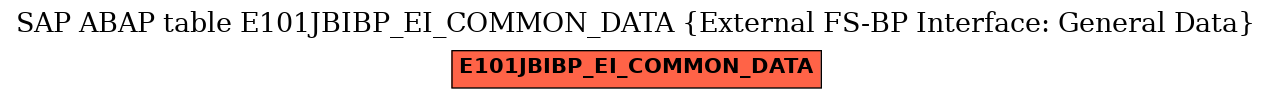 E-R Diagram for table E101JBIBP_EI_COMMON_DATA (External FS-BP Interface: General Data)