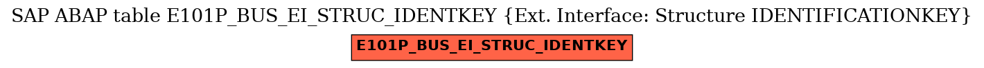 E-R Diagram for table E101P_BUS_EI_STRUC_IDENTKEY (Ext. Interface: Structure IDENTIFICATIONKEY)