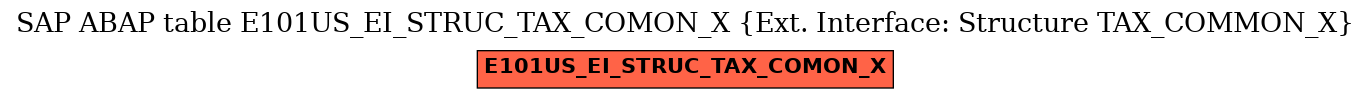 E-R Diagram for table E101US_EI_STRUC_TAX_COMON_X (Ext. Interface: Structure TAX_COMMON_X)