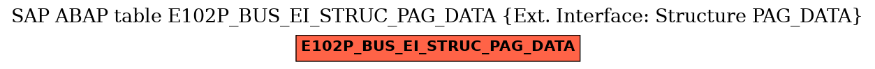 E-R Diagram for table E102P_BUS_EI_STRUC_PAG_DATA (Ext. Interface: Structure PAG_DATA)