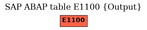 E-R Diagram for table E1100 (Output)