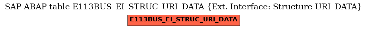 E-R Diagram for table E113BUS_EI_STRUC_URI_DATA (Ext. Interface: Structure URI_DATA)