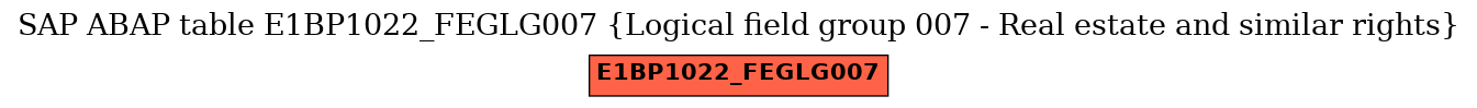 E-R Diagram for table E1BP1022_FEGLG007 (Logical field group 007 - Real estate and similar rights)