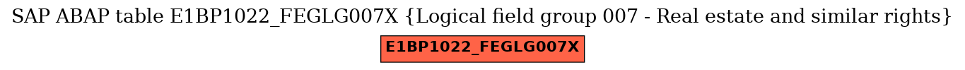 E-R Diagram for table E1BP1022_FEGLG007X (Logical field group 007 - Real estate and similar rights)
