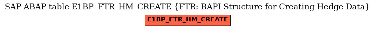 E-R Diagram for table E1BP_FTR_HM_CREATE (FTR: BAPI Structure for Creating Hedge Data)
