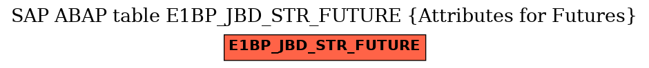 E-R Diagram for table E1BP_JBD_STR_FUTURE (Attributes for Futures)