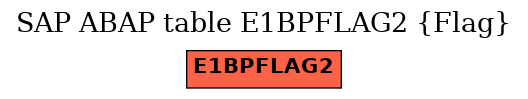 E-R Diagram for table E1BPFLAG2 (Flag)