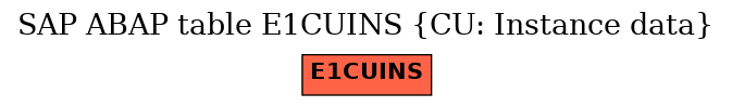 E-R Diagram for table E1CUINS (CU: Instance data)