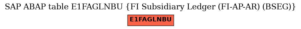 E-R Diagram for table E1FAGLNBU (FI Subsidiary Ledger (FI-AP-AR) (BSEG))