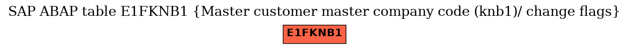 E-R Diagram for table E1FKNB1 (Master customer master company code (knb1)/ change flags)
