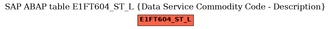 E-R Diagram for table E1FT604_ST_L (Data Service Commodity Code - Description)