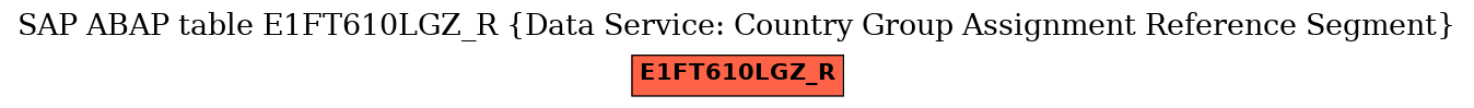 E-R Diagram for table E1FT610LGZ_R (Data Service: Country Group Assignment Reference Segment)