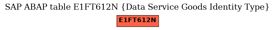 E-R Diagram for table E1FT612N (Data Service Goods Identity Type)