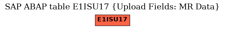 E-R Diagram for table E1ISU17 (Upload Fields: MR Data)