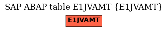 E-R Diagram for table E1JVAMT (E1JVAMT)